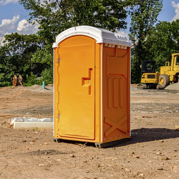 how often are the porta potties cleaned and serviced during a rental period in Union Washington